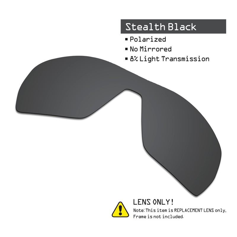 SmartVLT Men's Stealth Black Replacement Lenses for Oakley Offshoot OO9190