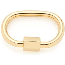 Leonardo Jewels Clip&Mix Lora Joker 021818 Women's Fashion Jewellery Stainless Steel Twist Oval Lock Gold Colour for Hanging in Base Chains, Stainless Steel, No Gemstone