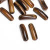 BEADIA Natural Curved Yellow Tiger Eye Stone Beads 36x10mm 4pcs