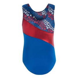 GK Stars Gymnastics & Dance Leotard for Girls and Toddlers - Activewear One Piece Outfit in Fun Colorful Prints (TD, Falling Stars)