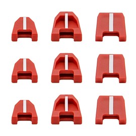 Homhelar 42-38-0017 Nailer Tip No-Mar Pad Kit For Milwaukee M18 2746-20 18ga Nailer, Red Rubber/Plastic Pad Kit, Set Of 9
