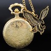 Tiong Eagle Gifts Pocket Watch with Chain Vintage Quartz Pocket