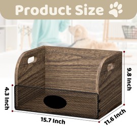 Lzhevsk Dog Toy Storage Bin with Metal Basket, Dog Toy Bin with Chalkboard and Marker, Dog Food Storage Container, Pet Toy Box for Living Room Area, Dog Toys Box, Pet Toys for Dog, Cat