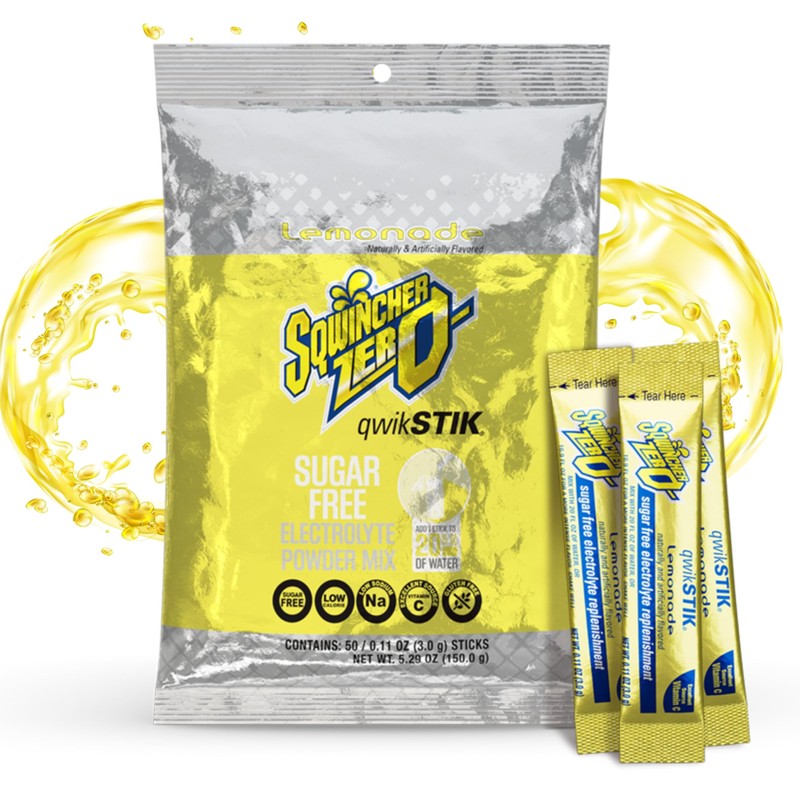 Sqwincher Zero Qwik Stik, Sugar Free, Low Calorie, Low Sodium