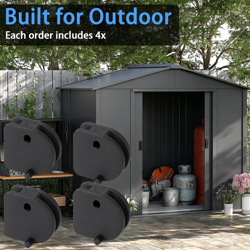 Metal Shed Replacement Door Slides 4-Pack