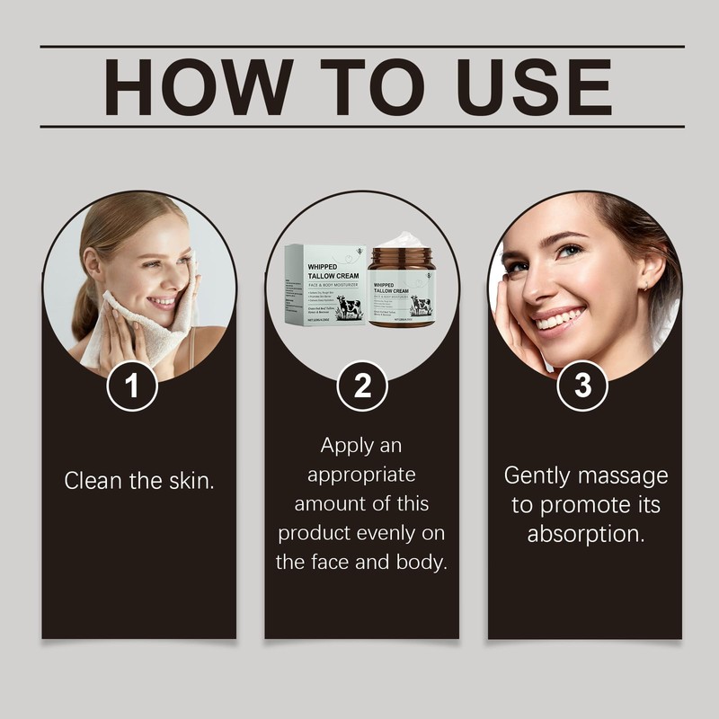 Awxfoo Beef Tallow for Skin Tallow and Honey Balm Tallow