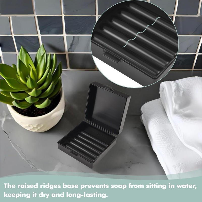 Elimeta Soap Container, Square Bar Soap Holder Fit Dr Squatch