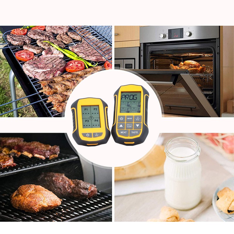 Digital Cooking BBQ Thermometer ABS Wireless Oven Food Smoker Thermometer
