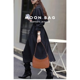 Shoulder Bag for Women Hobo Handbag Under the Arm Purse Fashion Small Crescent Tote Bag for Ladies (Brown)