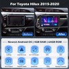 [4+64G] Hikity Android 15 Car Stereo for Toyota Hilux 2015-2020