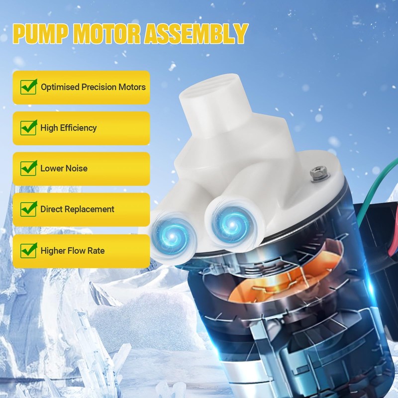 Ice Machine Water Pump Motor Assembly Replacement for Hoshizaki Water