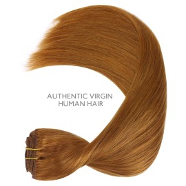 Wennalife Clip in Hair Extensions Real Human Hair 16 inch 7 Pieces Dirty Ginger