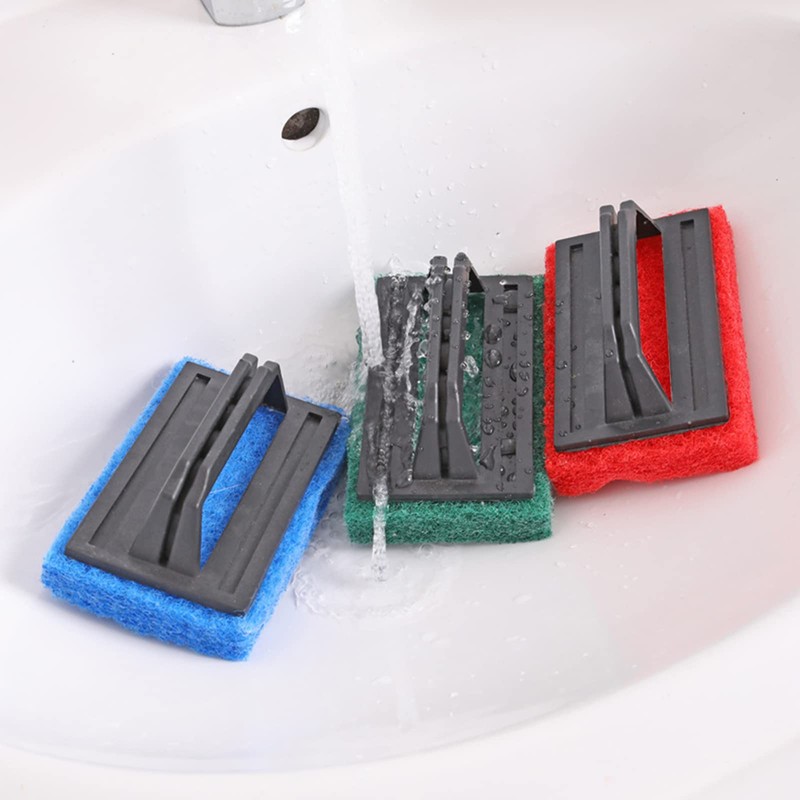 Scrub Sponge Brush with Handle Tub and Tile Brush for