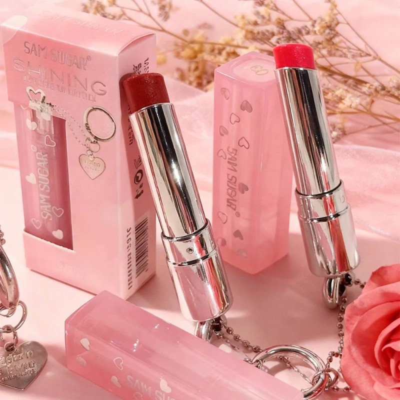 - Lápiz Labial Hidratante En Forma De Corazón Pearl Shimmer