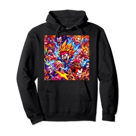 Crazy Anime Style Character Pattern Pullover Hoodie