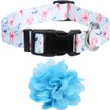 2 Pack Dog Collar Floral with Removable Flower Adjustable Nylon