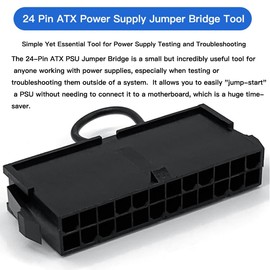 24 Pin ATX Power Supply Jumper Bridge Tool, Black (1)