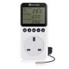 KETOTEK Digital Thermostat Plug Socket with Day Night Timer, Day