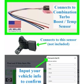 Custom Kit fits Freightliner Kenworth Turbo Boost MAP Pressure Temp Sensor Connector Plug