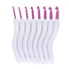 8pcs Crochet Hooks Curved Soft Handle Comfortable Portable Knitting Tool