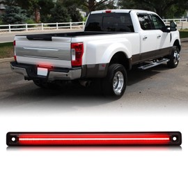 SHINEFIT LED Rear Tailgate Running Light Bar Compatible with F350 F450 F550 Super Duty Truck Dual Wheel 1999-2016, Red Lens Tail Gate Light Replacement F81Z15444AA