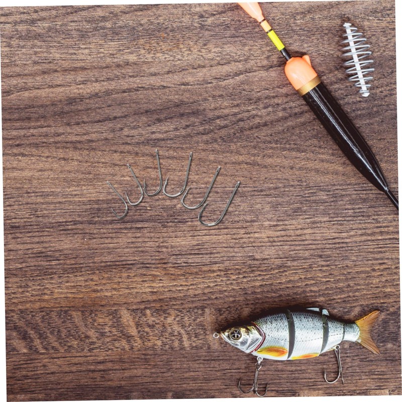 Gatuida 300pcs Double Barbed Carbon Steel Fishing Hooks Beak Shape