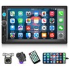Double Din Car Stereo with Reverse Camera 7 inch Touch