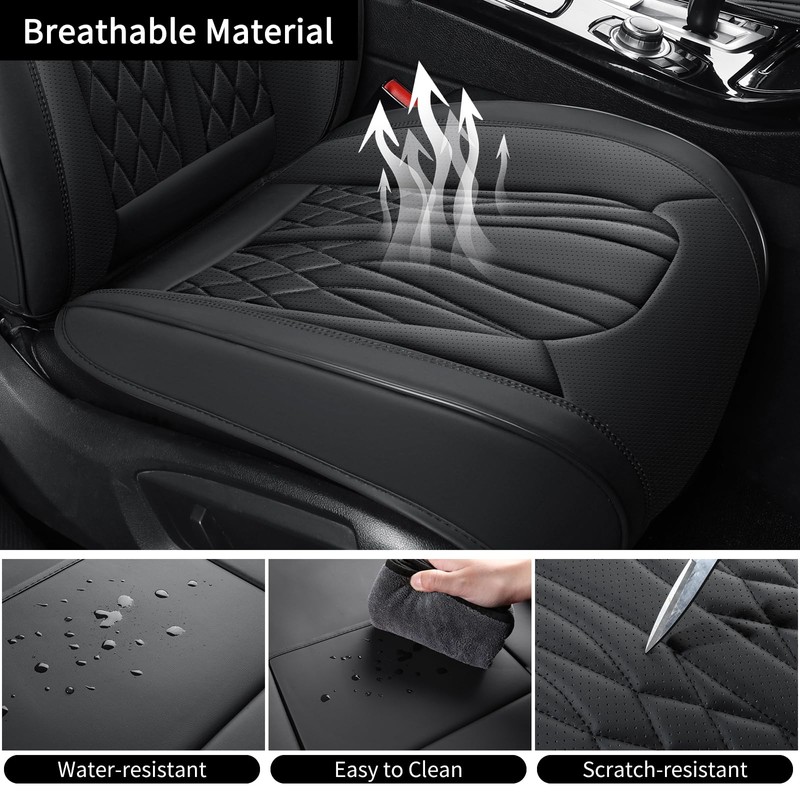 MINGBRON Seat Covers for Cars, Waterproof Seat Covers, Leather Car