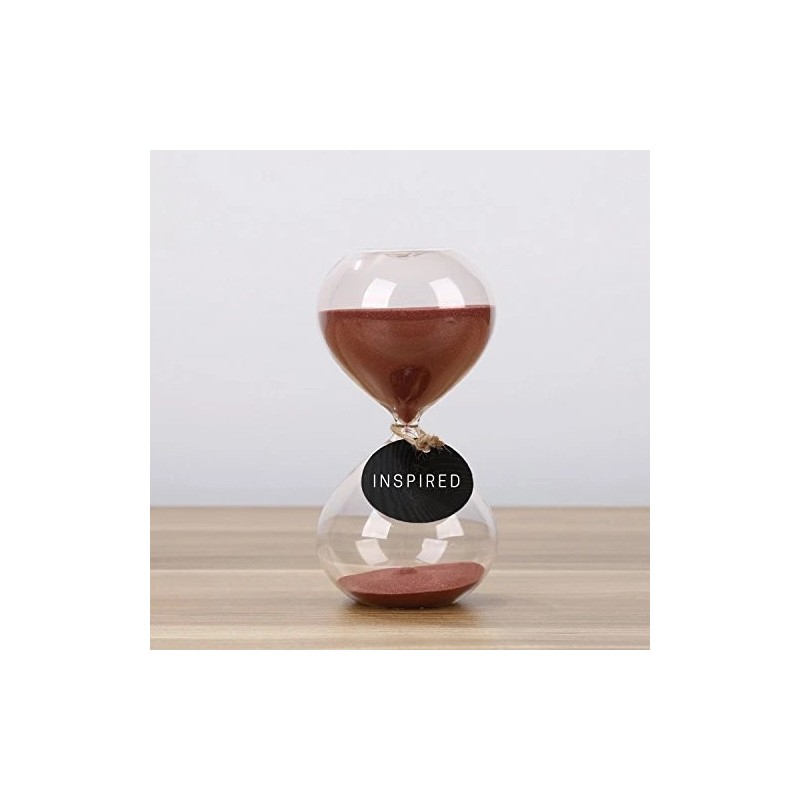 SWISSELITE 60 Minute Clear Glass Hourglass Timer 6.3 Inch Sand