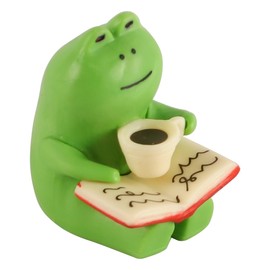 Laroal Miniature Frog Statue Mini Frog Figurine Creative Funny Frog Sculpture Tiny Resin Frog Ornament Decorations for Home Office Bookshelf Table Bedroom Garden Decor