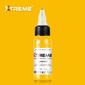 Xtreme Tattoo Ink, Versatile Medium Viscosity for Precision Tattooing, Rich Hue, Quick Healing, Acrylic-Free, Water Based and Premium Quality - Ready-to-Use Tattoo Ink (Sunburst, 1 oz)
