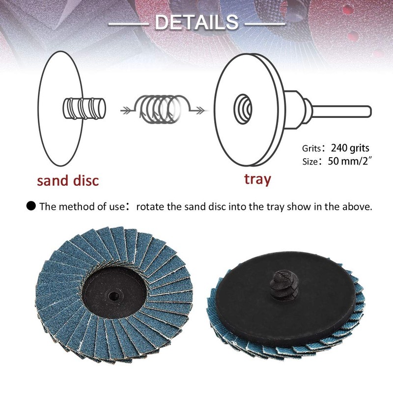 sourcingmap 10pcs 2 Inch High Density Flap Disc Sanding Grinding
