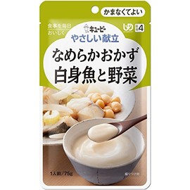 Kewpie Gentle Menu, Smooth Side Dish, White Fish and Vegetables, 2.6 oz (75 g) x 6 Packs [Category 4: No need to chew]
