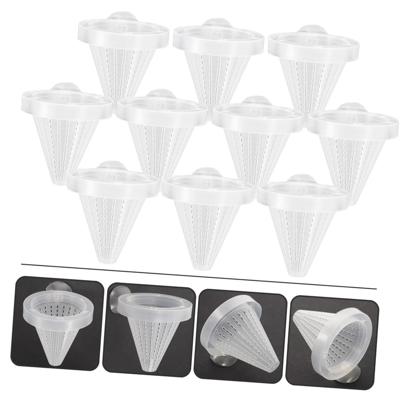 Levemolo Aquarium Fish Feeder Suction Cup 10 Pack Red Worm