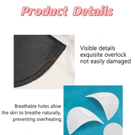 Hawfund 1 Pair Inset Shoulder Pads Thickness 1.5cm Breathable Foam Padding Sewing Accessories for Blazers, Suits, T-Shirts and More, White, Unit size