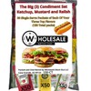 Wholesale Move Out Condiment Variety Pack, 150 Single Serve Packets,