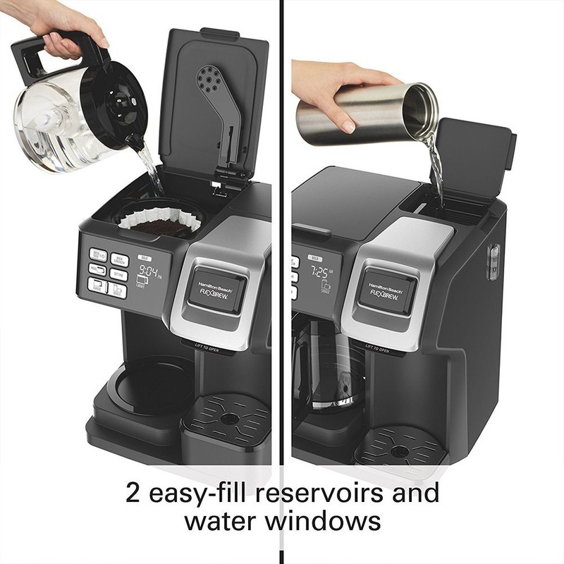 Hamilton Beach FlexBrew 2-Way Brewer Programmable Coffee Maker (49976) Bundle