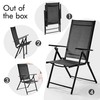 Yaheetech Outdoor Folding Dining Chairs Set of 4, Floding Texteline
