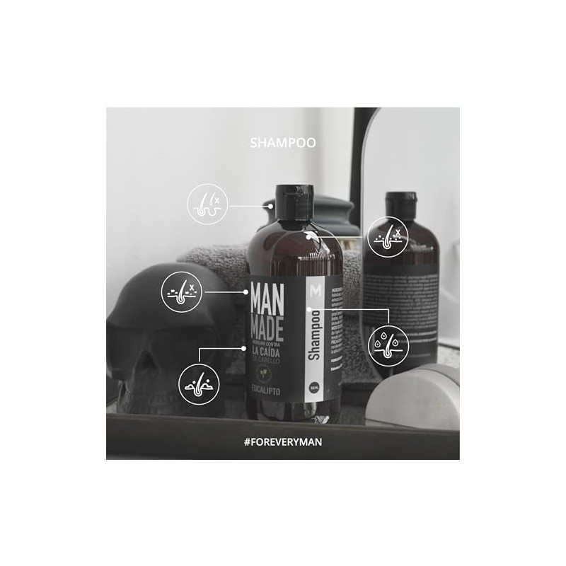 Man Made Shampoo Anticaida Eucalipto - Proteína de Trigo +