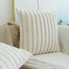 JOJUSIS Pack of 2 Faux Fur Plush Solid Decorative Throw