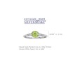Silvershake Petite Natural Peridot and White Topaz 925 Sterling Silver