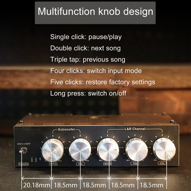 2.1 Channel Bluetooth Power Amplifier Board 50Wx2 Plus 100W Interference