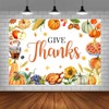 AIBIIN 7x5ft Give Thanks Backdrop for Photography Fall Harvest Thanksgiving
