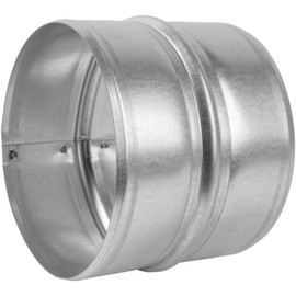Vent Systems Galvanised Steel Pipe Connector 125mm Round Vent Duct Extension - Metal Hose Coupling - Galvanised Pipe Connector