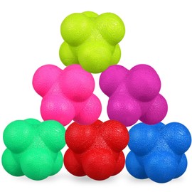 Sosoport 6pcs Hexagonal Agility Reaction for Fitness Equipment for Hand-Eye Coordination Agility Improvement High Difficulty Challenge for Soccer Basketball Volleyball Training