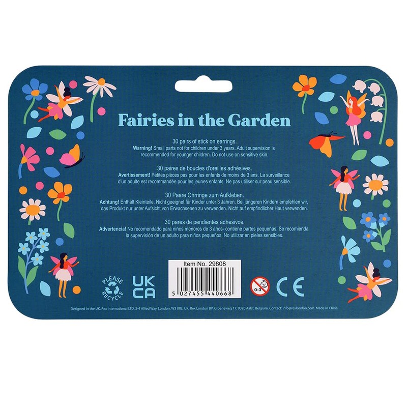 Rex London Fairies In The Garden Stick On Earrings