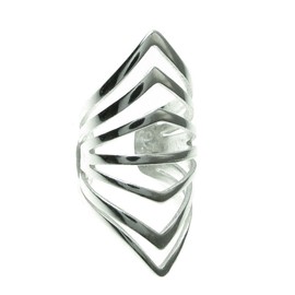 Queenberry Sterling Silver Filigree Gothic Ring Clip Earring Cuff Wrap