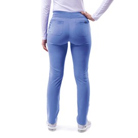 Adar Uniforms, Pro Scrubs for Women - Skinny Leg Yoga Scrub Pants - P7102 - Ceil Blue - S