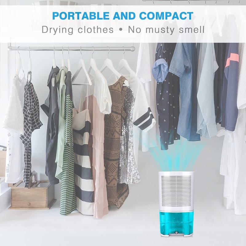 Levoair Dehumidifier 68oz(2000ml) Small Dehumidifier with Drain Hose for Up