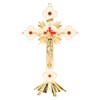Metal Standing Cross Crucifix for Church Decoration Family Retro for
